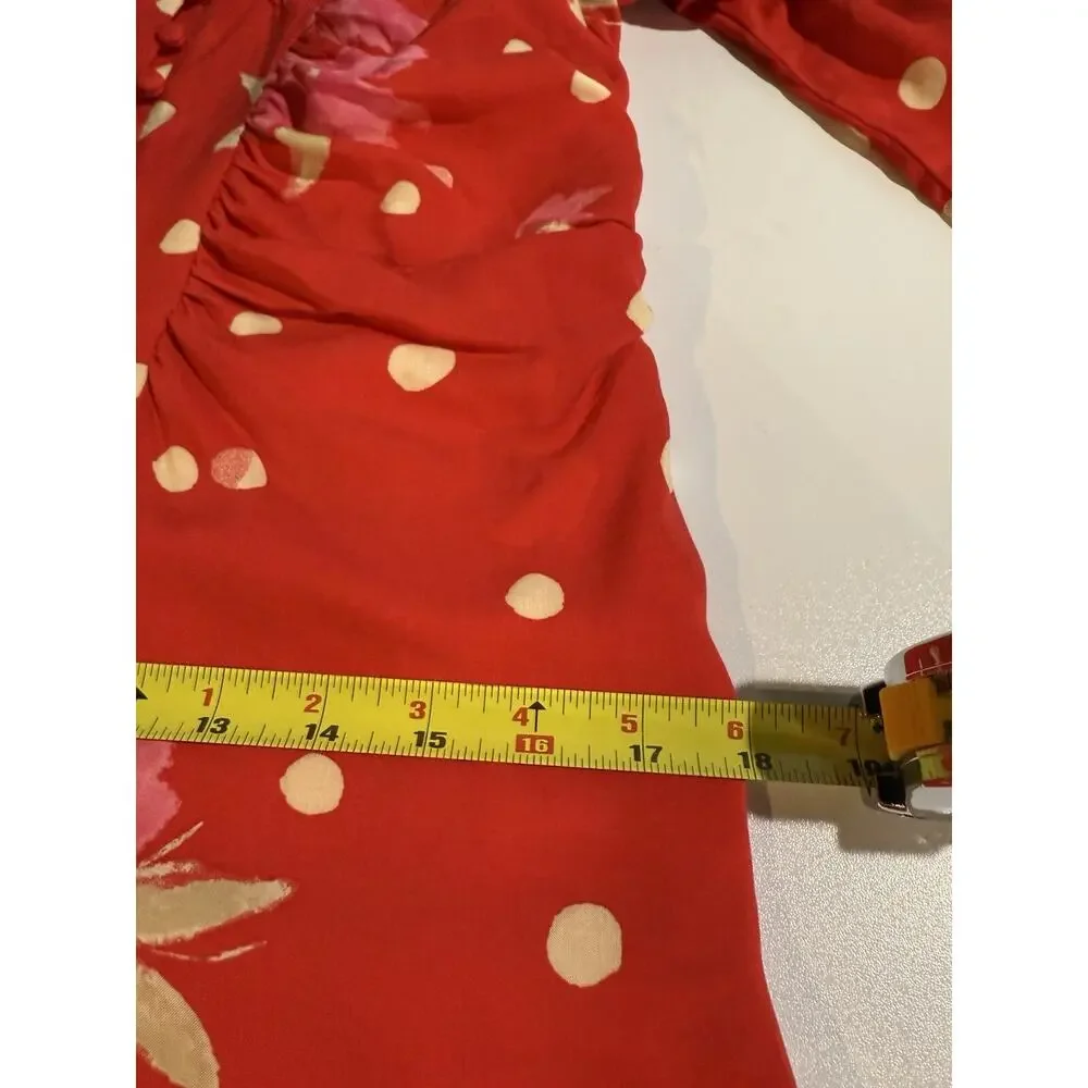 Free People Women's Sz M Strawberry Combo Floral Date Night Mini Dress Feminine